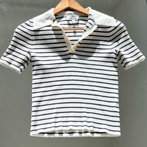 & Other Stories Collared Shirt Sleeve Striped Top